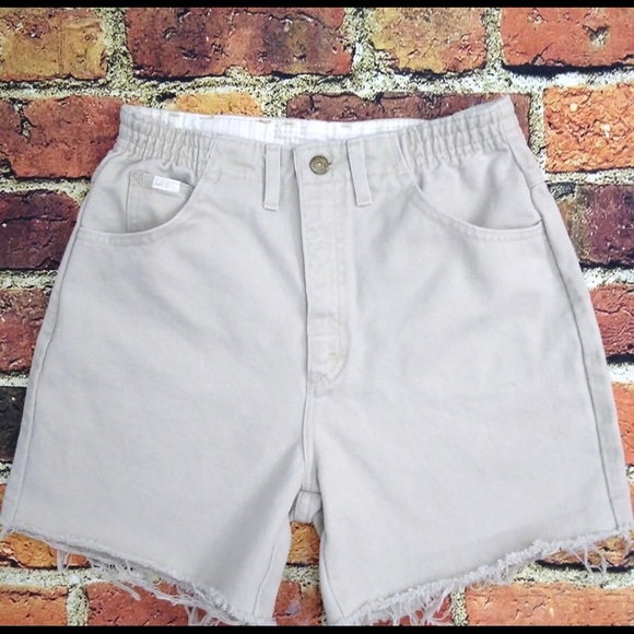 Vintage 90's Lee High Waisted Denim Shorts 27 - Picture 3 of 6